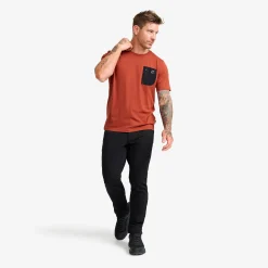 Easy Pocket T-shirt Herren Rusty Orange