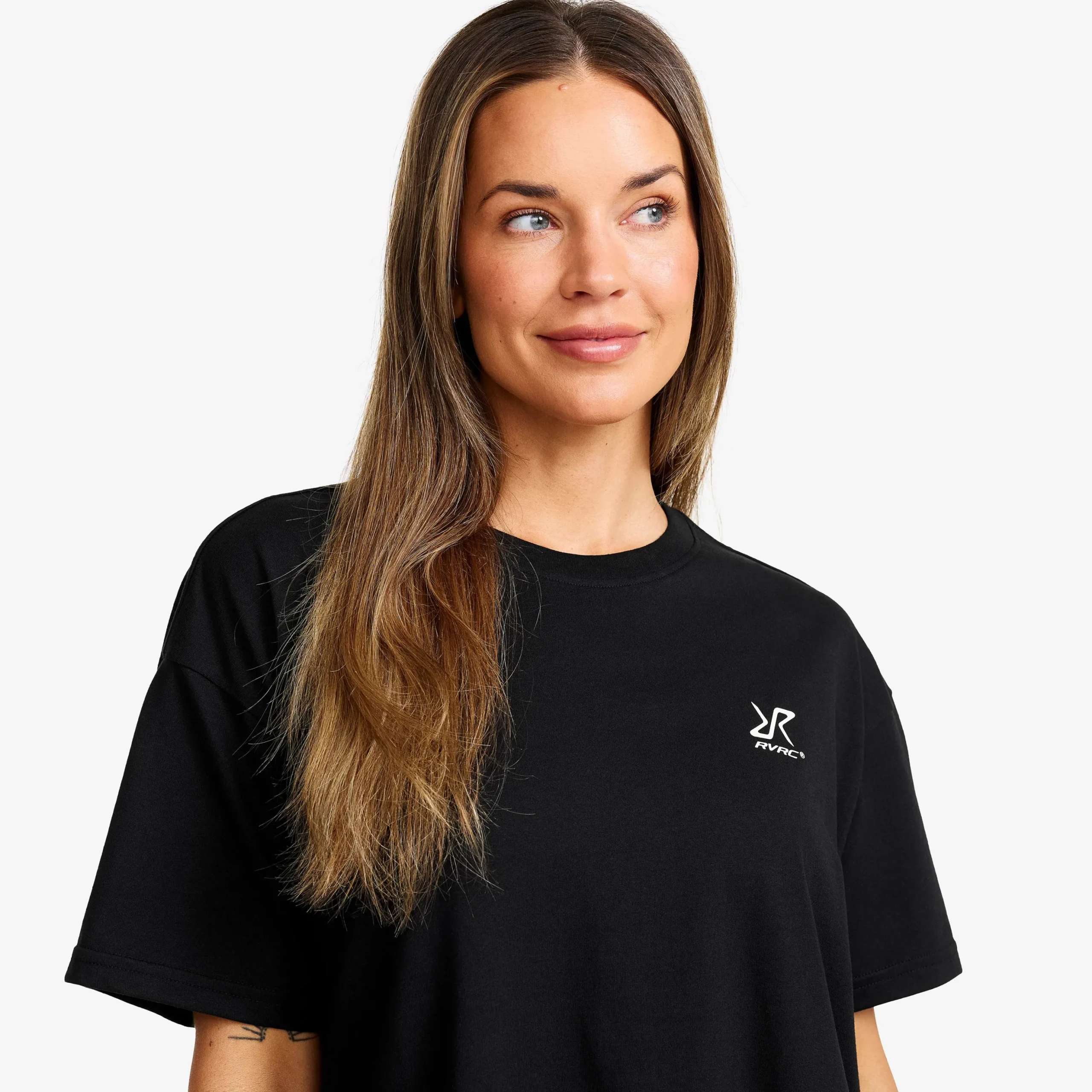 Easy Relaxed T-shirt Damen Black