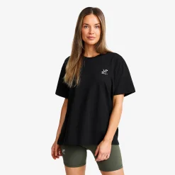 Easy Relaxed T-shirt Damen Black