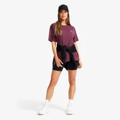 Easy Relaxed T-shirt Damen Mauve Wine