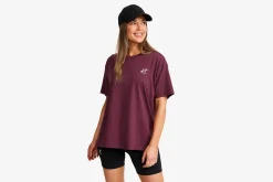 Easy Relaxed T-shirt Damen Mauve Wine