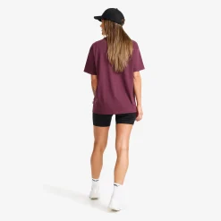 Easy Relaxed T-shirt Damen Mauve Wine