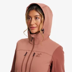 Edge Stretch Jacket Damen Cedar Wood/Pink Mahogany