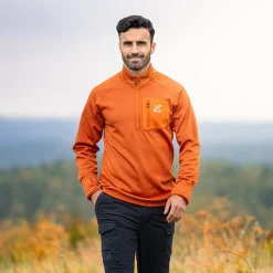 Evolution Half-zip Stretch Fleece Herren Terracotta Brown