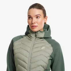 Evolution Hybrid Fleece Jacket Damen Balsam Green/Shadow