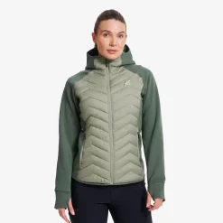 Evolution Hybrid Fleece Jacket Damen Balsam Green/Shadow