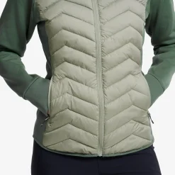 Evolution Hybrid Fleece Jacket Damen Balsam Green/Shadow