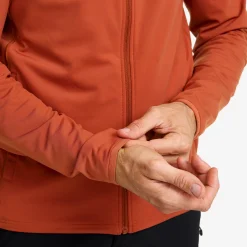 Evolution Light Stretch Fleece Hoodie Herren Rusty Orange