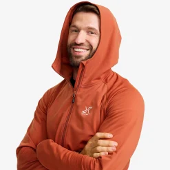 Evolution Light Stretch Fleece Hoodie Herren Rusty Orange
