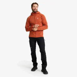 Evolution Light Stretch Fleece Hoodie Herren Rusty Orange