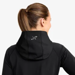 Evolution Light Stretch Fleece Hoodie Damen Black