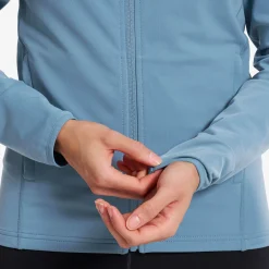 Evolution Light Stretch Fleece Hoodie Damen Captain's Blue