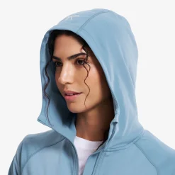 Evolution Light Stretch Fleece Hoodie Damen Captain's Blue