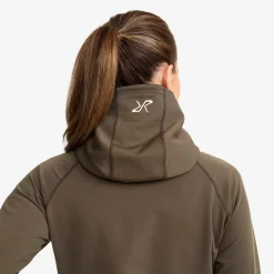 Evolution Light Stretch Fleece Hoodie Damen Moss Gray