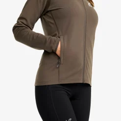 Evolution Light Stretch Fleece Hoodie Damen Moss Gray