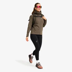 Evolution Light Stretch Fleece Hoodie Damen Moss Gray