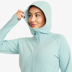 Evolution Light Stretch Fleece Hoodie Damen Gray Mist