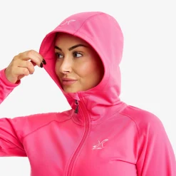 Evolution Light Stretch Fleece Hoodie Damen Fandango Pink