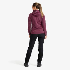 Evolution Light Stretch Fleece Hoodie Damen Mauve Wine