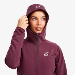 Evolution Light Stretch Fleece Hoodie Damen Mauve Wine