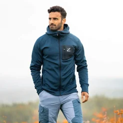 Evolution Stretch Fleece Hoodie Herren Moonlit Ocean
