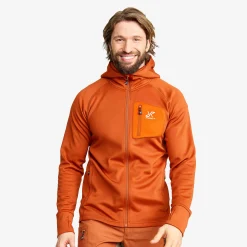 Evolution Stretch Fleece Hoodie Herren Terracotta Brown