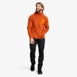 Evolution Stretch Fleece Hoodie Herren Terracotta Brown