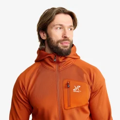 Evolution Stretch Fleece Hoodie Herren Terracotta Brown
