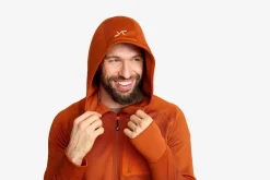 Evolution Stretch Fleece Hoodie Herren Terracotta Brown