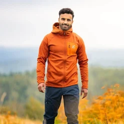 Evolution Stretch Fleece Hoodie Herren Terracotta Brown