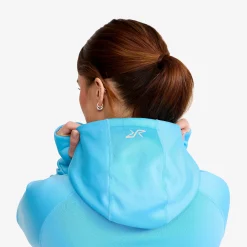 Evolution Stretch Fleece Hoodie Damen Alaskan Blue