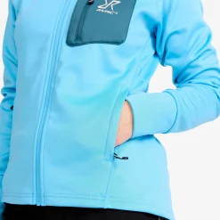 Evolution Stretch Fleece Hoodie Damen Alaskan Blue