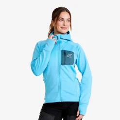 Evolution Stretch Fleece Hoodie Damen Alaskan Blue