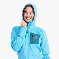 Evolution Stretch Fleece Hoodie Damen Alaskan Blue