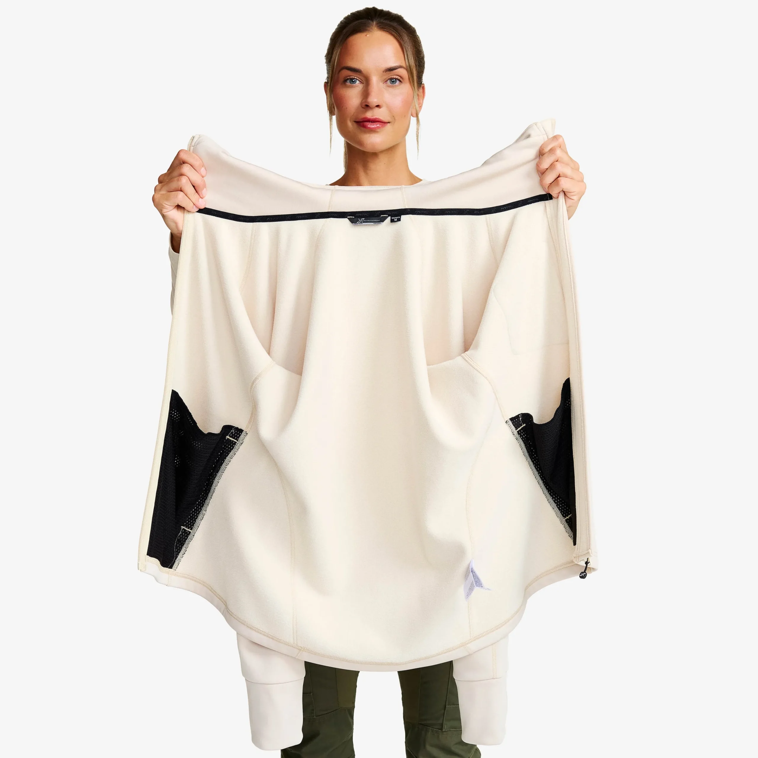 Evolution Stretch Fleece Hoodie Damen Oatmeal