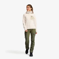 Evolution Stretch Fleece Hoodie Damen Oatmeal