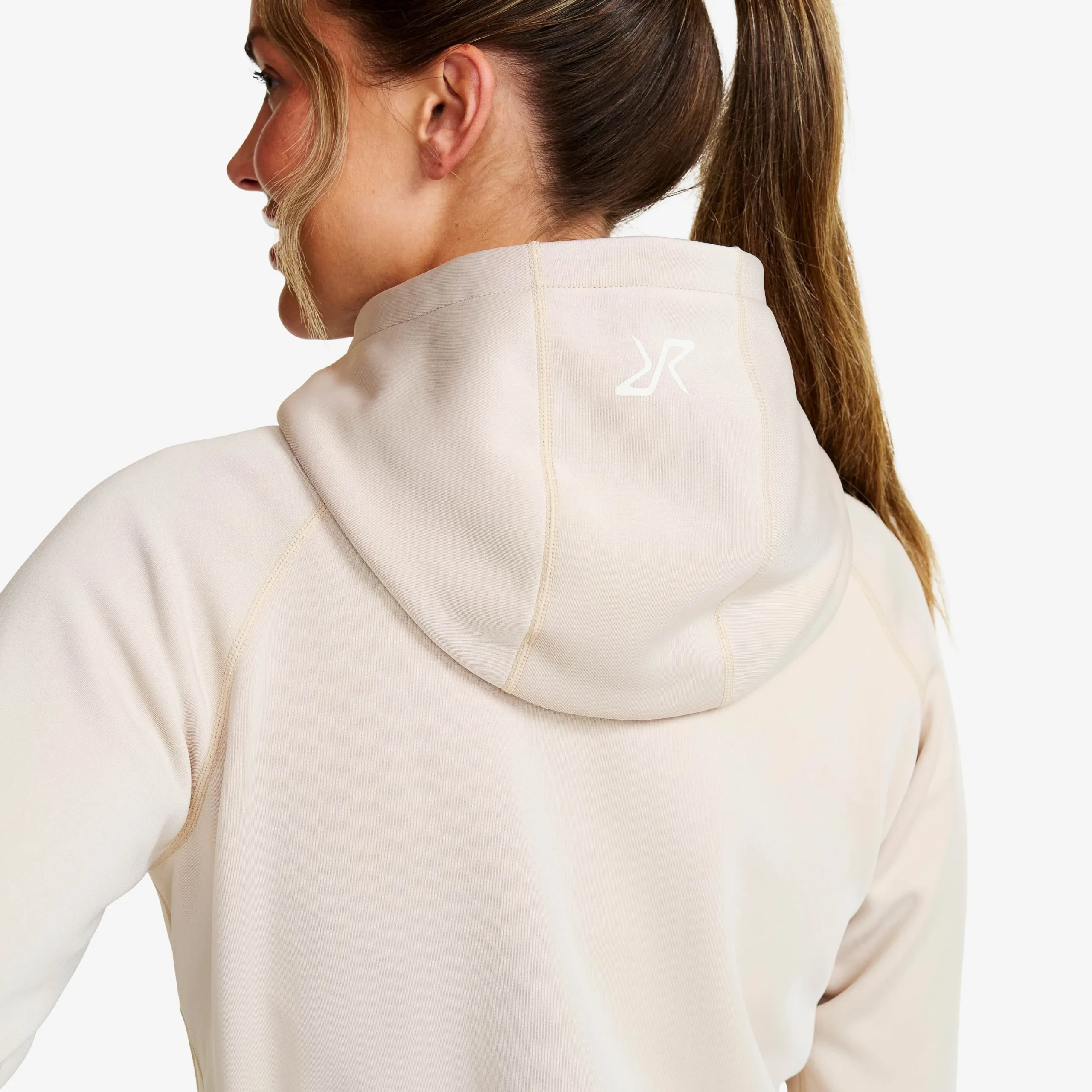 Evolution Stretch Fleece Hoodie Damen Oatmeal