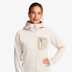 Evolution Stretch Fleece Hoodie Damen Oatmeal
