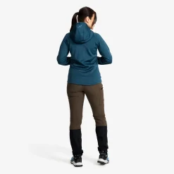 Evolution Stretch Fleece Hoodie Damen Moonlit Ocean/Stellar