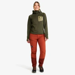 Evolution Stretch Fleece Hoodie Damen Forest Night