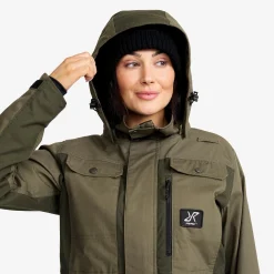 Field Pro Warm Outdoor Jacket Damen Grape Leaf/Forest Night