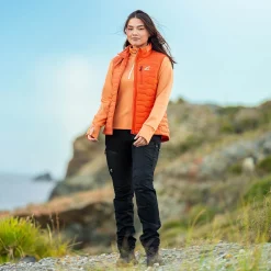 Flex Stretch Down Vest Damen Mecca Orange