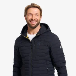 Flex Stretch Hooded Down Jacket Herren Black