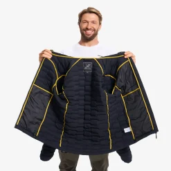 Flex Stretch Hooded Down Jacket Herren Black