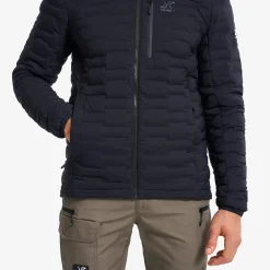 Flex Stretch Hooded Down Jacket Herren Black