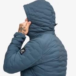Flex Stretch Hooded Down Jacket Herren Moonlit Ocean