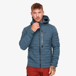 Flex Stretch Hooded Down Jacket Herren Moonlit Ocean