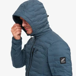 Flex Stretch Hooded Down Jacket Herren Moonlit Ocean