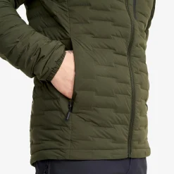 Flex Stretch Hooded Down Jacket Herren Forest Night