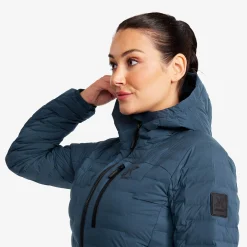 Flex Stretch Hooded Down Jacket Damen Moonlit Ocean